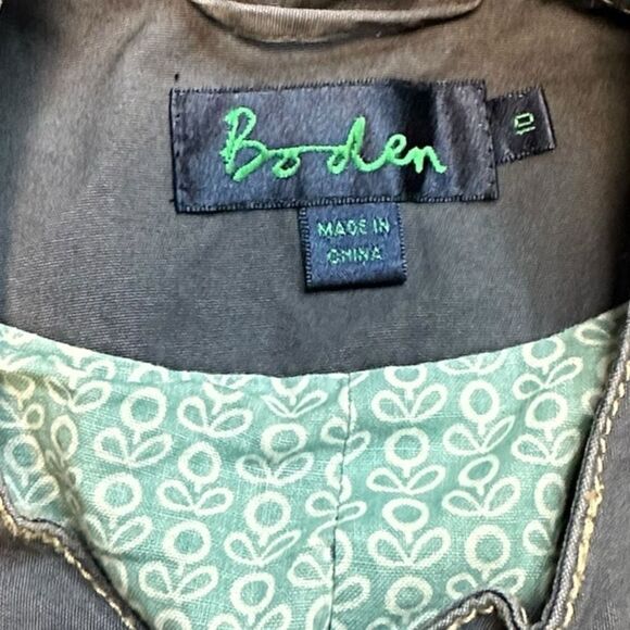 BODEN Women’s Gray Blue Button Front Utility Jacket Size 10 Style #WE212 - Picture 3 of 6